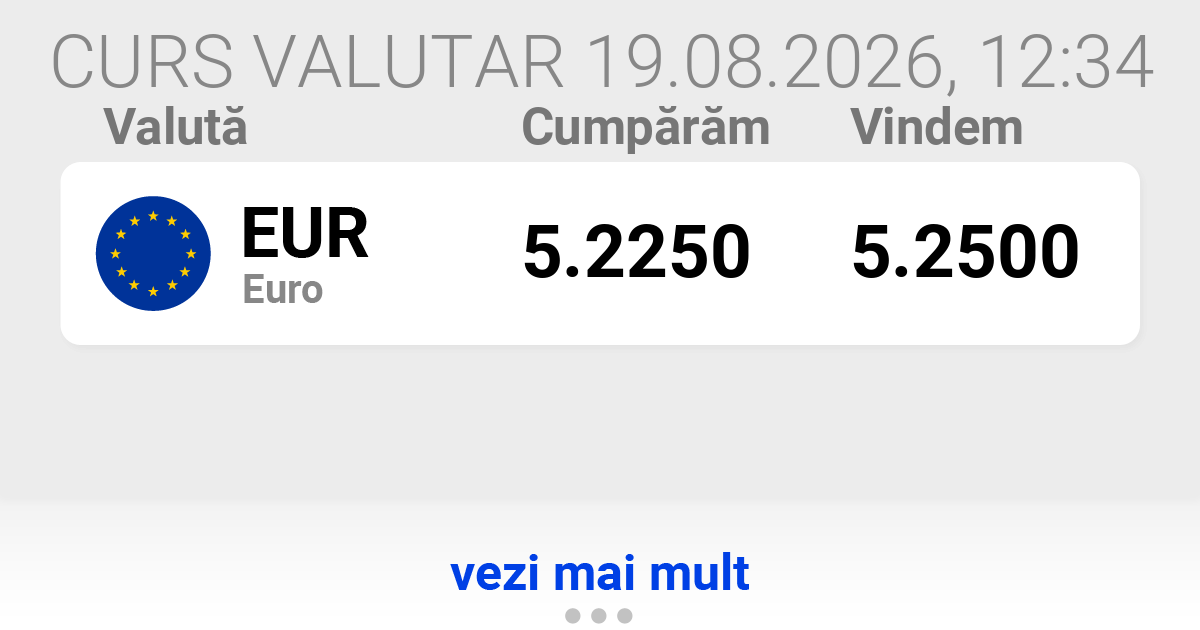 Curs valutar azi M&S Exchange Constanta